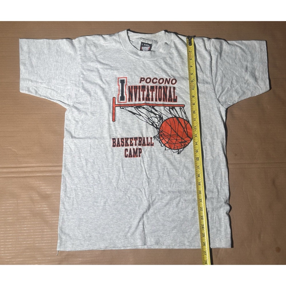 Vintage‎ USA Olympic Basketball T-Shirt Mens Large Heather Gray READ* - Picture 3 of 4